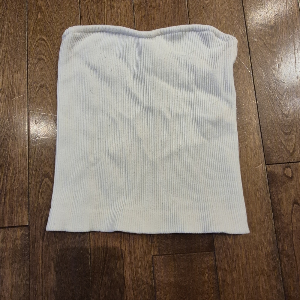 Dynamite White Ribbed Tube Top - Women's Stretch Knit
